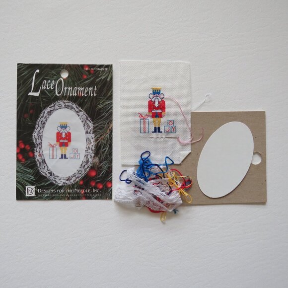 Christmas Lace Ornaments Designs for the Needle Lot of 10 Needlepoint Vint Kits - Picture 9 of 10